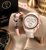 ساعت مچی امگا سواچ بند رابر Swatch X Omega Moonswatch Mission To The Pink Moonphase Rubber Strap